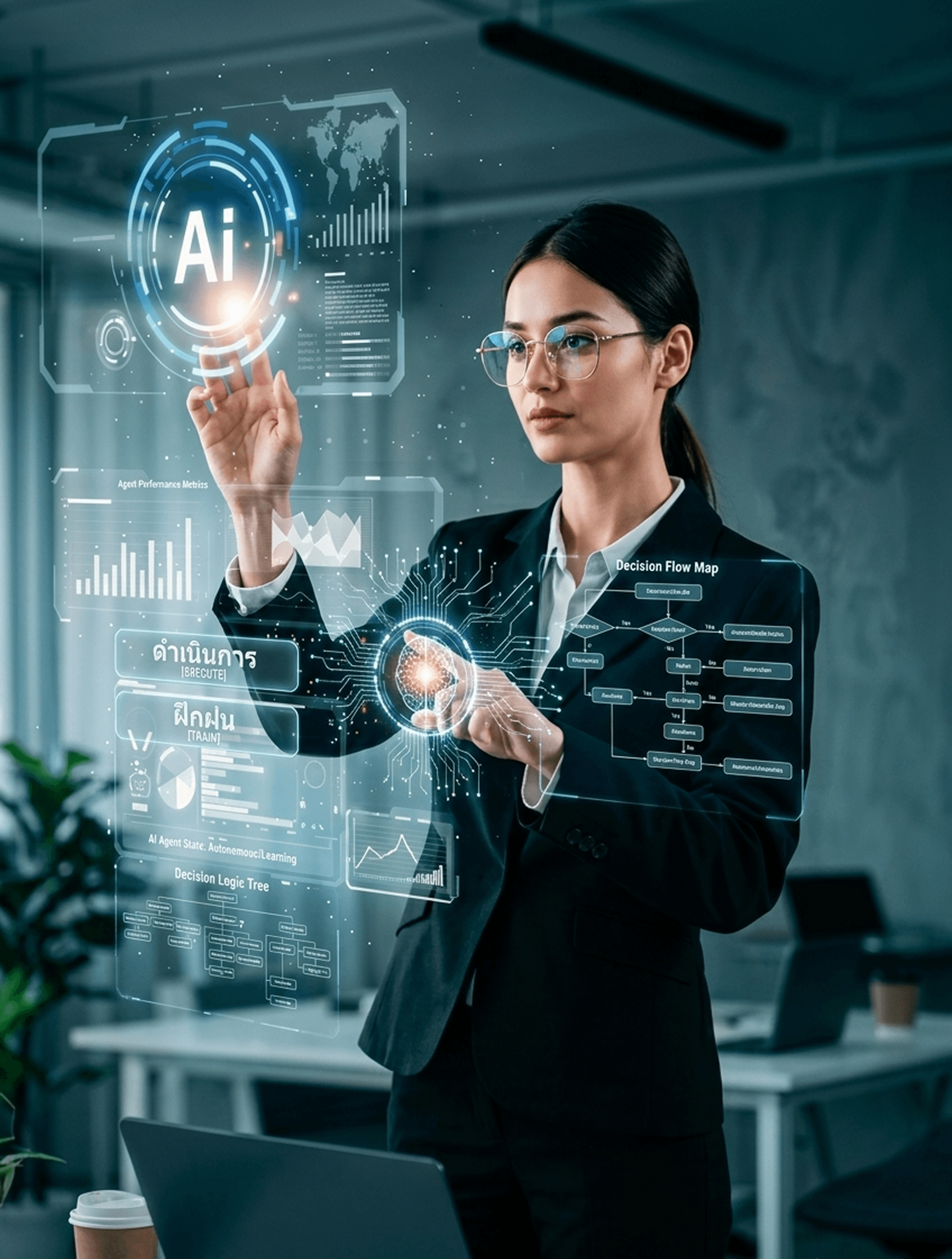 An AI digital workforce assisting business operations
