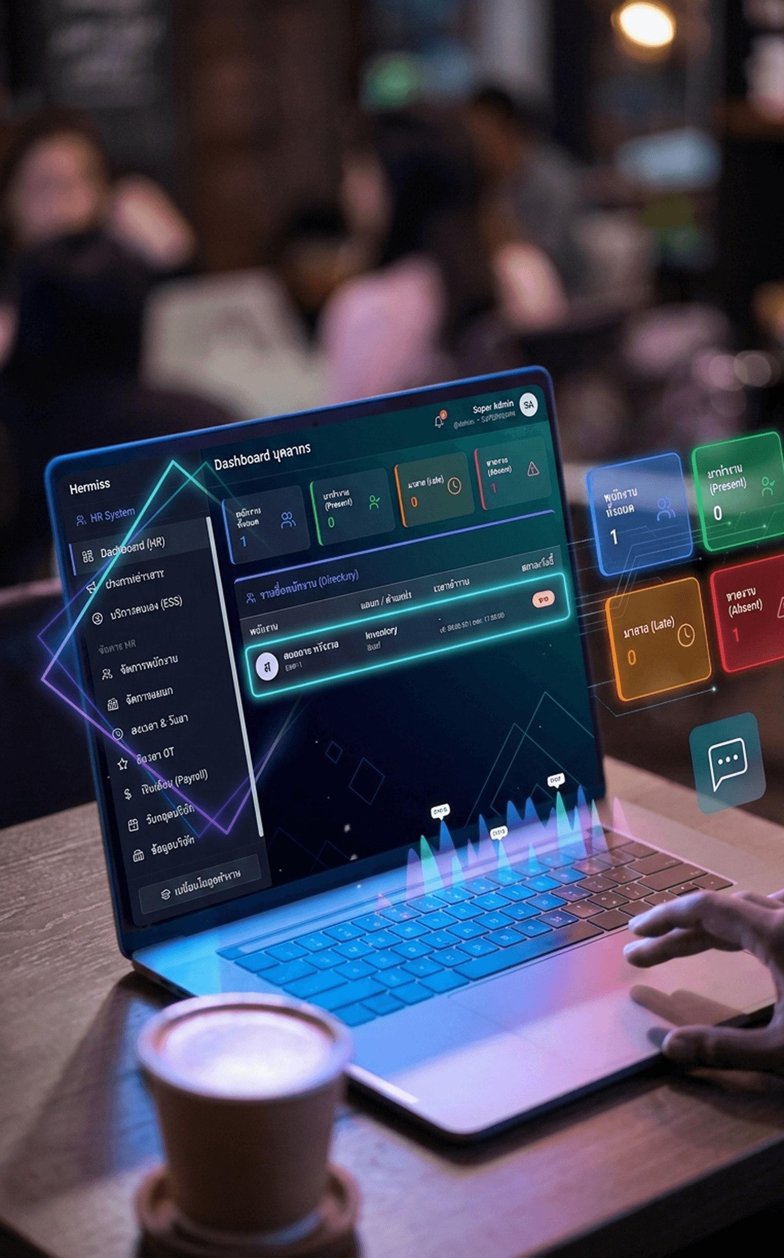 ERP dashboard showcase