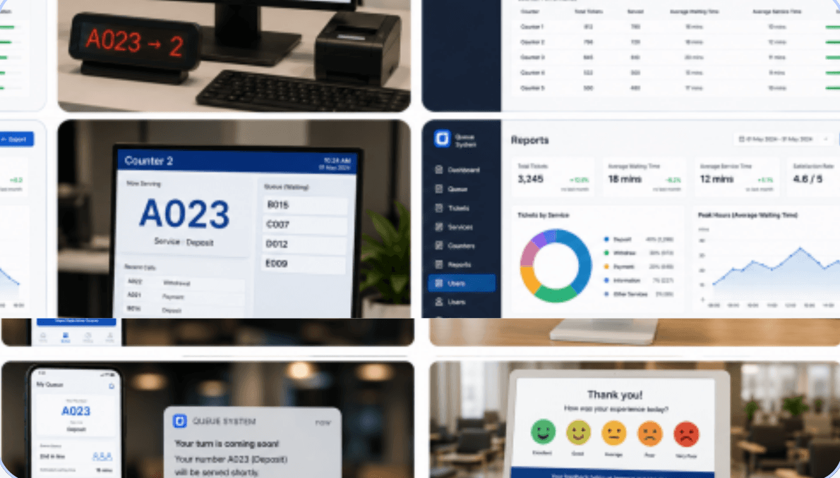 Queue system & dashboard screens