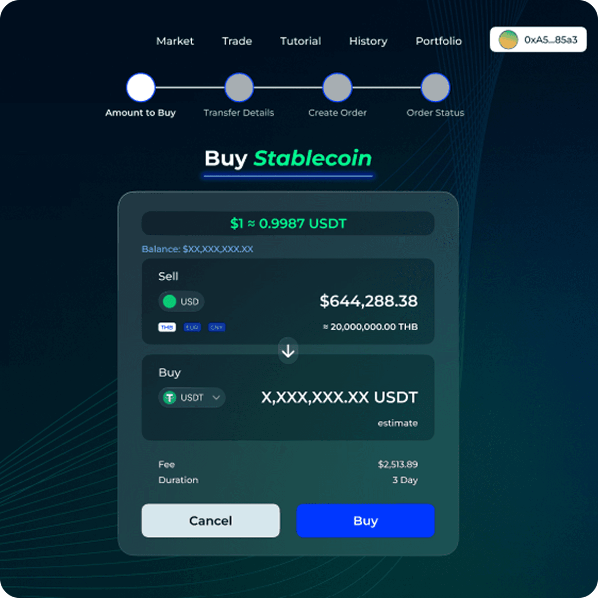 Vertixo buy stablecoin